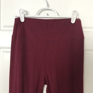 Lularoe OS Leggings Solid Burgundy